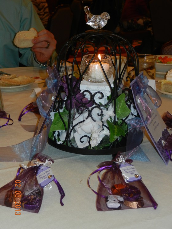 Our tables centerpiece. One lucky winner at each table took the centerpiece home.